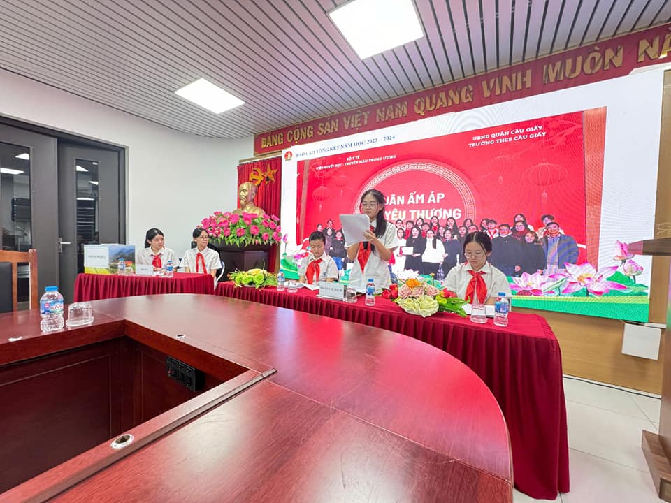 TRƯỜNG THCS CẦU GIẤY TỔ CHỨC THÀNH CÔNG ĐẠI HỘI LIÊN ĐỘI NĂM HỌC 2024 – 2025