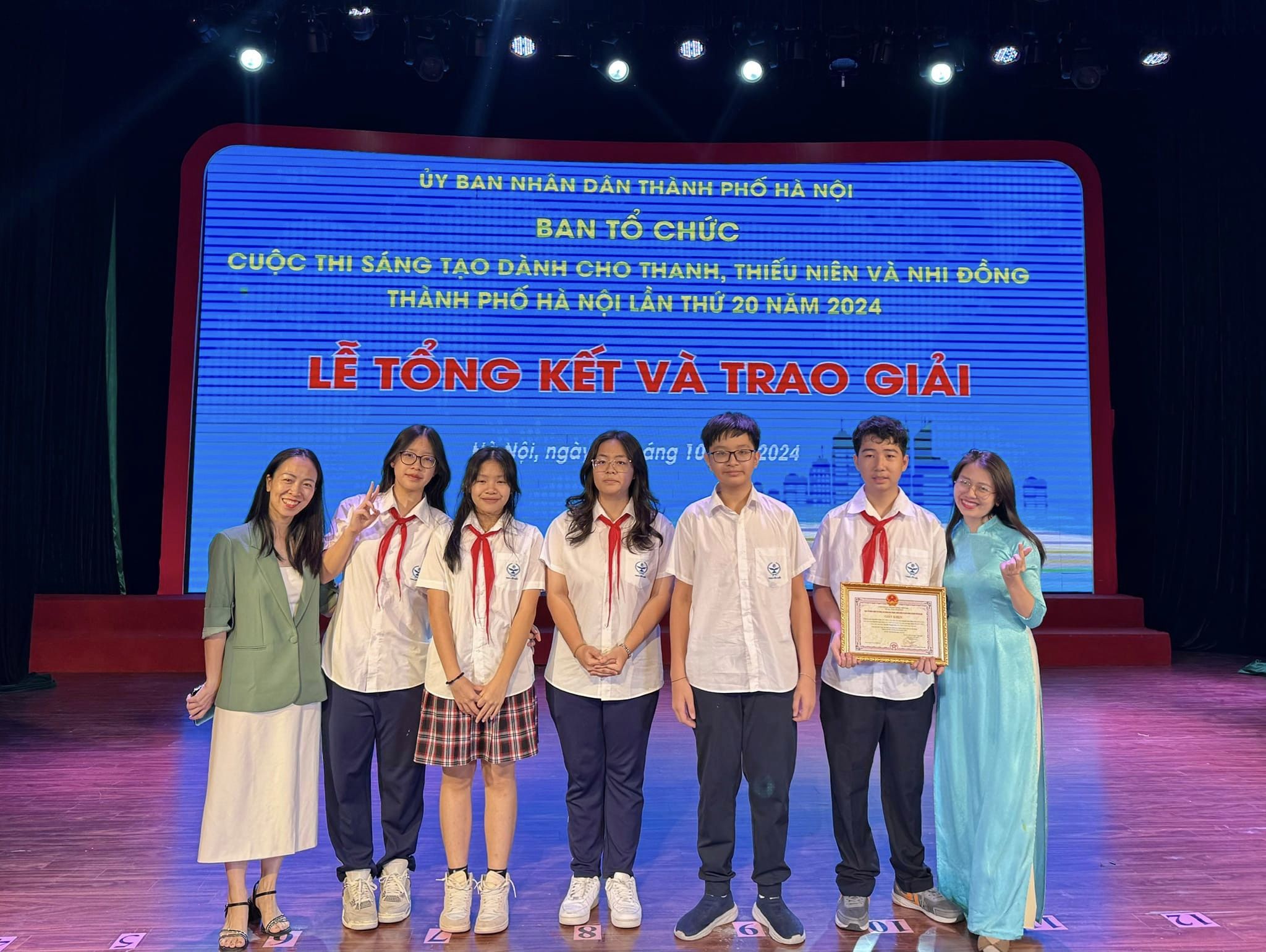CGERS GHI DẤU ẤN RỰC RỠ TẠI LỄ TỔNG KẾT VÀ TRAO GIẢI CUỘC THI SÁNG TẠO DÀNH CHO THANH, THIẾU NIÊN VÀ NHI ĐỒNG THÀNH PHỐ HÀ NỘI LẦN THỨ 20 NĂM 2024