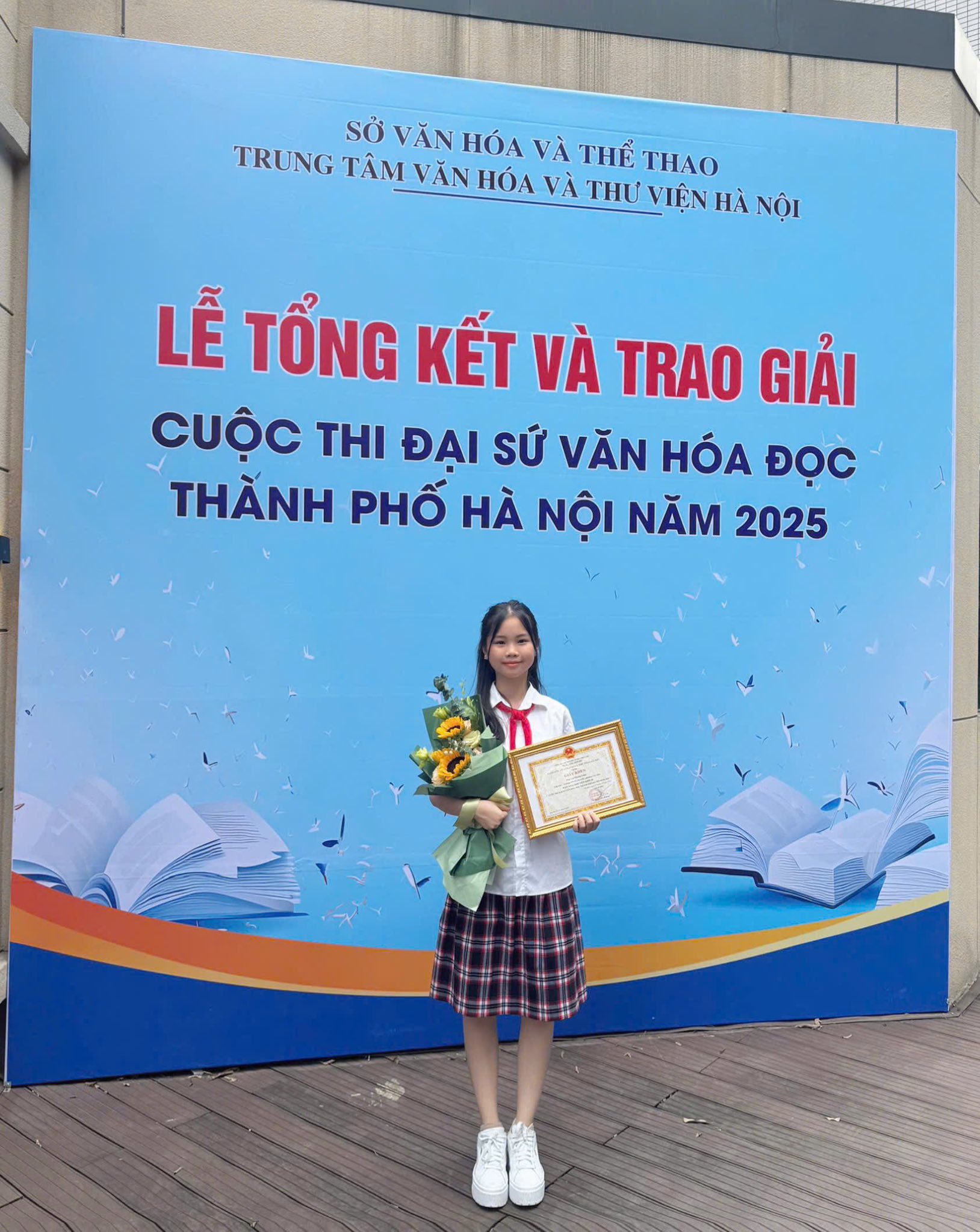 CHÚC MỪNG EM LÊ THANH LÂM ĐẠT GIẢI CUỘC THI ĐẠI SỨ VĂN HÓA ĐỌC