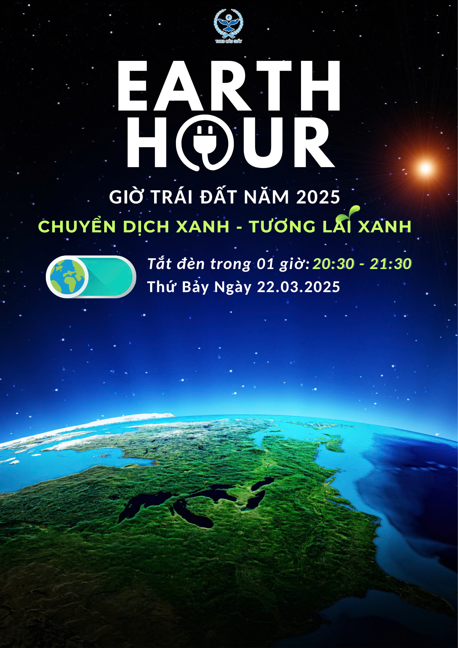 🌎 HƯỞNG ỨNG CHIẾN DỊCH GIỜ TRÁI ĐẤT NĂM 2025 🌎
